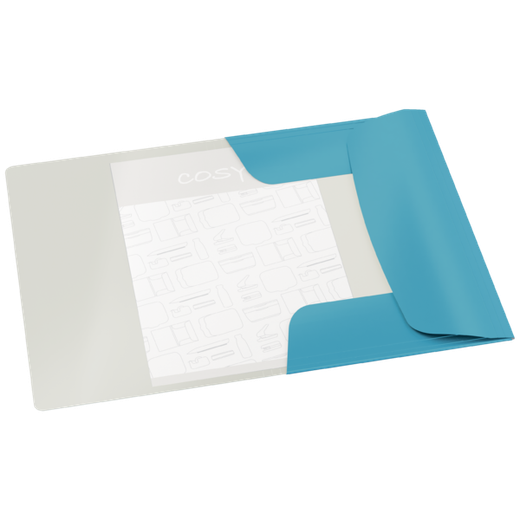 Carpeta de 3 solapas Leitz Cosy. DIN A4. Cartón, azul