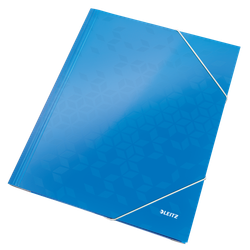 Carpeta de 3 solapas WOW. DIN A4. Cartón, azul