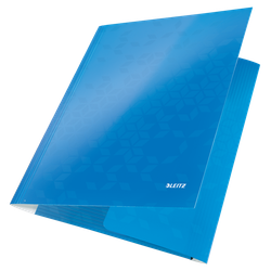 Carpeta de 3 solapas WOW. DIN A4. Cartón, azul