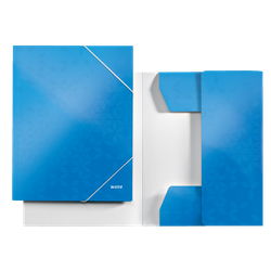 Carpeta de 3 solapas WOW. DIN A4. Cartón, azul