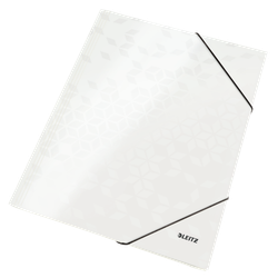 Carpeta de 3 solapas WOW. DIN A4. Cartón, blanco