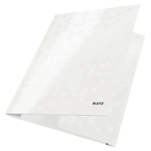 Carpeta de 3 solapas WOW. DIN A4. Cartón, blanco