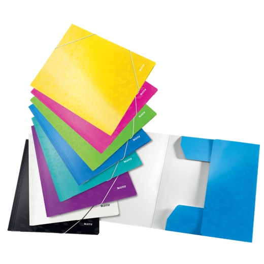 Carpeta de 3 solapas WOW. DIN A4. Cartón, blanco