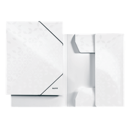 Carpeta de 3 solapas WOW. DIN A4. Cartón, blanco