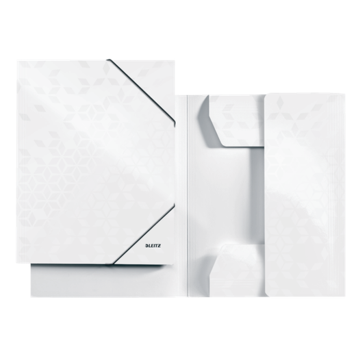Carpeta de 3 solapas WOW. DIN A4. Cartón, blanco