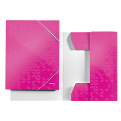 Carpeta de 3 solapas WOW. DIN A4. Cartón, fucsia