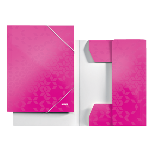 Carpeta de 3 solapas WOW. DIN A4. Cartón, fucsia