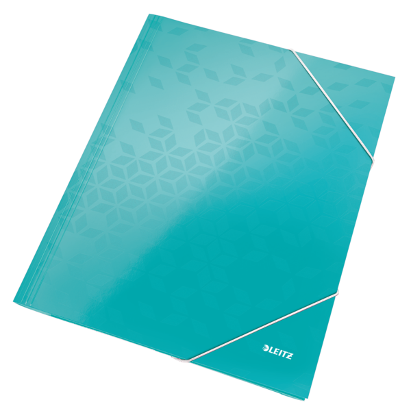 Carpeta de 3 solapas WOW. DIN A4. Cartón, turquesa