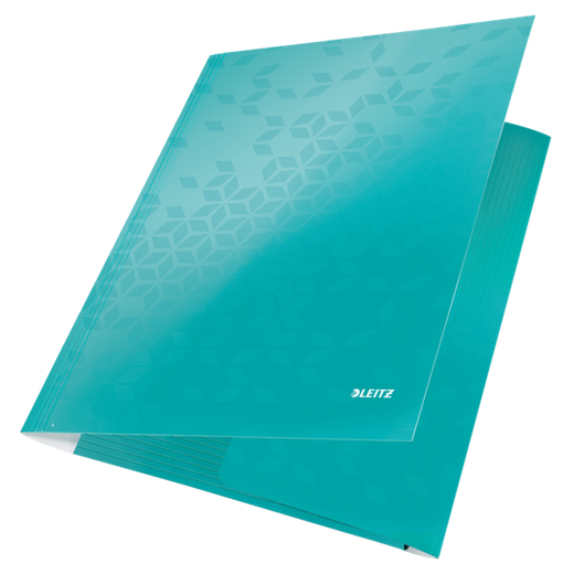 Carpeta de 3 solapas WOW. DIN A4. Cartón, turquesa