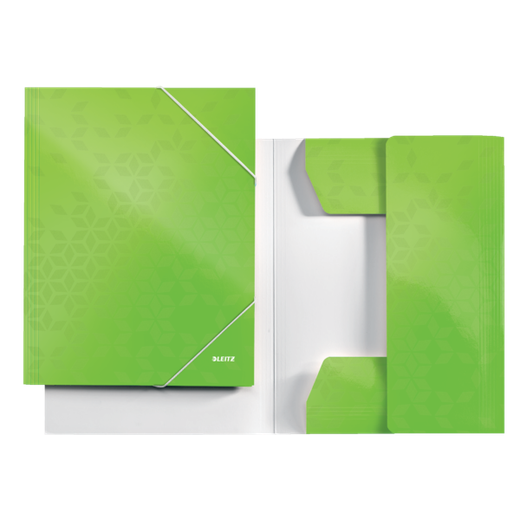 Carpeta de 3 solapas WOW. DIN A4. Cartón, verde