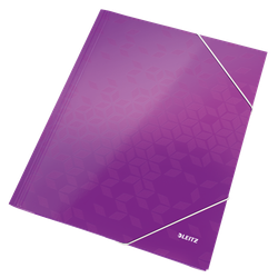 Carpeta de 3 solapas WOW. DIN A4. Cartón, violeta