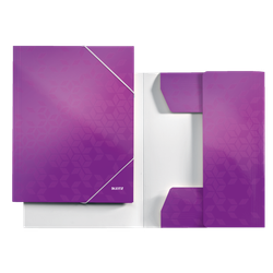 Carpeta de 3 solapas WOW. DIN A4. Cartón, violeta