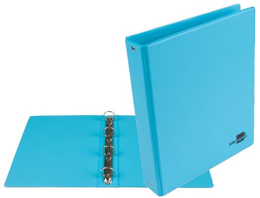 Carpeta de 4 Anillas 25 mm Redondas Liderpapel A5 Carton Forrado Pvc Azul