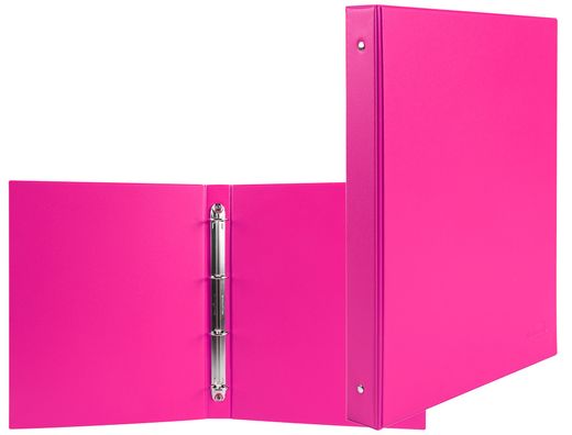 Carpeta de 4 Anillas 25 mm Redondas Liderpapel A5 Carton Forrado Pvc Fucsia