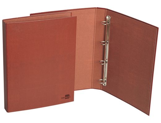 Carpeta de 4 Anillas 25Mm Mixtas Liderpapel Folio Carton Cuero Forrado Compresor Plastico