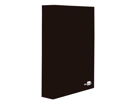Carpeta de 4 Anillas 25Mm Mixtas Liderpapel Folio Carton Forrado Paper Coat Negra
