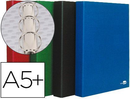 Carpeta de 4 Anillas 25Mm Redondas Liderpapel Cuarto Carton Forrado Paper Coat 4 Colores Surtidos