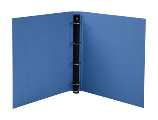 Carpeta de 4 anillas 30 mm redondas exacompta clean safe DIN A4 carton forrado azul