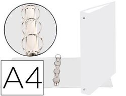 Carpeta de 4 Anillas 30Mm Redondas Exacompta Din A4 Carton Forrado Blanco