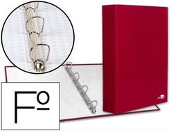 Carpeta de 4 Anillas 40Mm Mixtas Liderpapel Folio Carton Forrado Paper Coat Roja