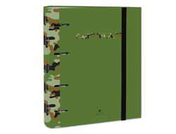 Carpeta de 4 anillas de 40 mm mixtas carton forrado folio colores surtidos camuflaje 6 diseños