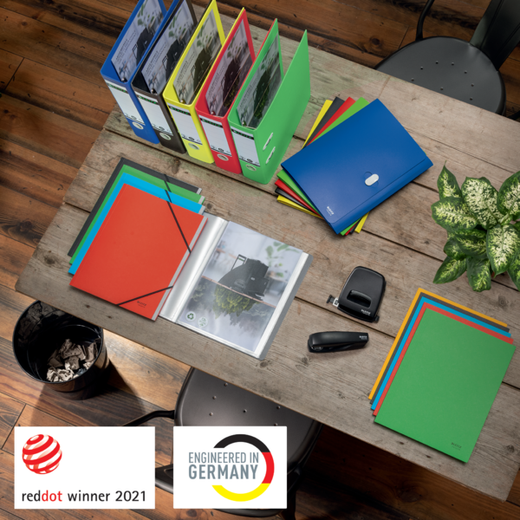 Carpeta de 40 fundas Leitz Recycle. PP DIN A4, rojo