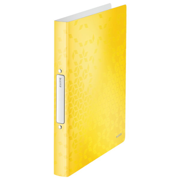 Carpeta de anillas WOW. PP. 2 anillas redondas de 25 mm. DIN A4, amarillo