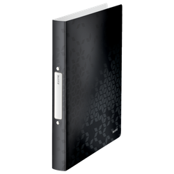 Carpeta de anillas WOW. PP. 2 anillas redondas de 25 mm. DIN A4, negro