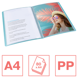 Carpeta de fundas Esselte Colour'Breeze PP. Tapas flexibles. 40 fundas. DIN A4, surtidos