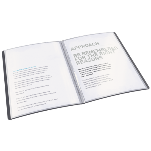 Carpeta de fundas Esselte Vivida. PP. Tapas Flexibles. 20 fundas. DIN A4, negro Vivida