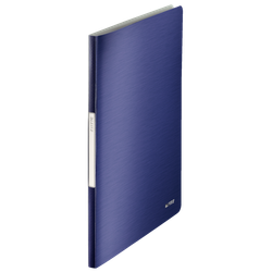 Carpeta de fundas Style. PP. 20 fundas. DIN A4, azul titán