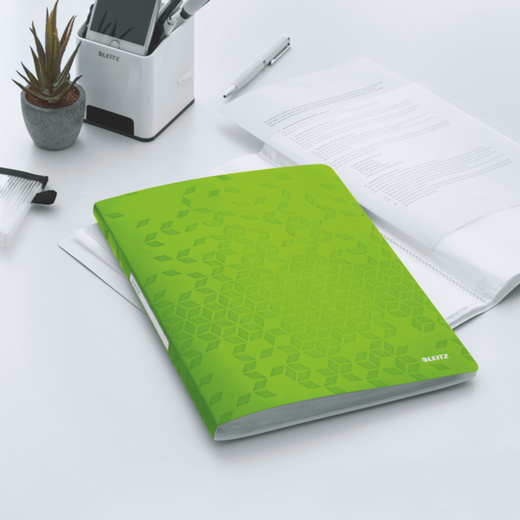Carpeta de fundas WOW. PP. 20 fundas. DIN A4, verde