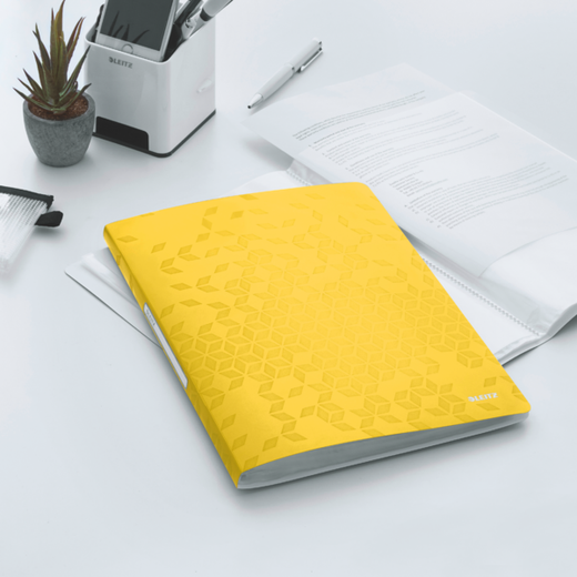 Carpeta de fundas WOW. PP. 40 fundas. DIN A4, amarillo