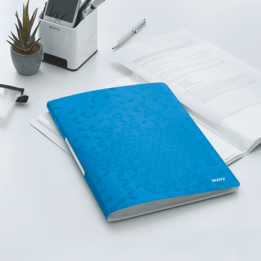 Carpeta de fundas WOW. PP. 40 fundas. DIN A4, azul