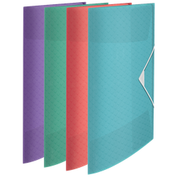Carpeta de gomas Esselte Colour'Breeze. PP. Con 3 solapas. DIN A4, surtidos