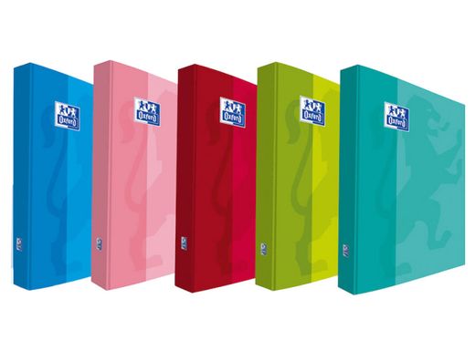 Carpeta de gomas oxford school din a4+ con solapas tapa extradura colores tendencias surtido