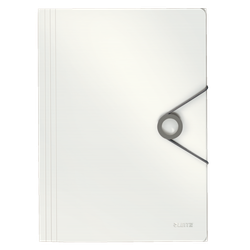 Carpeta de gomas Solid. PP. Con 3 solapas. DIN A4, blanco