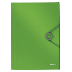 Carpeta de gomas Solid. PP. Con 3 solapas. DIN A4, verde