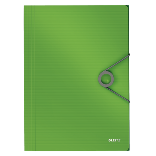 Carpeta de gomas Solid. PP. Con 3 solapas. DIN A4, verde