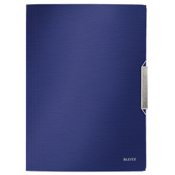 Carpeta de gomas Style PP. 3 solapas DIN A4, azul titán