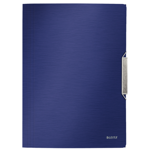 Carpeta de gomas Style PP. 3 solapas DIN A4, azul titán