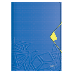 Carpeta de gomas Urban Chic. PP. 3 solapas. DIN A4, azul