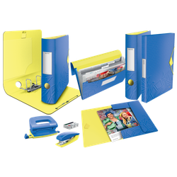 Carpeta de gomas Urban Chic. PP. 3 solapas. DIN A4, azul