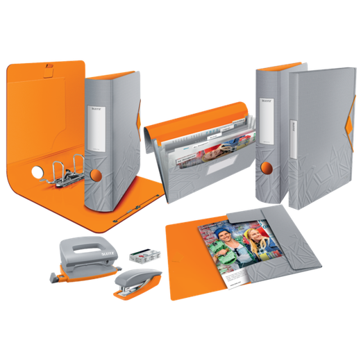 Carpeta de gomas Urban Chic. PP. 3 solapas. DIN A4, gris
