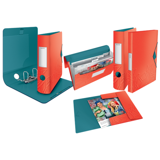 Carpeta de gomas Urban Chic. PP. 3 solapas. DIN A4, rojo