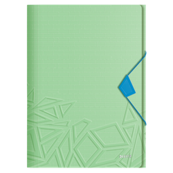 Carpeta de gomas Urban Chic. PP. 3 solapas. DIN A4, verde