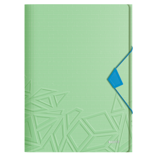 Carpeta de gomas Urban Chic. PP. 3 solapas. DIN A4, verde