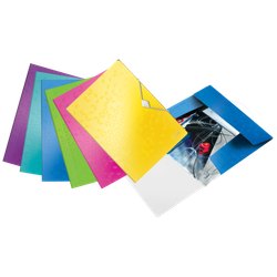 Carpeta de gomas WOW. PP. Con 3 solapas. DIN A4, surtidos