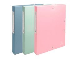 Carpeta de proyecto exacompta autentik din a4+ carton reciclado lomo 40 mm colores surtidos