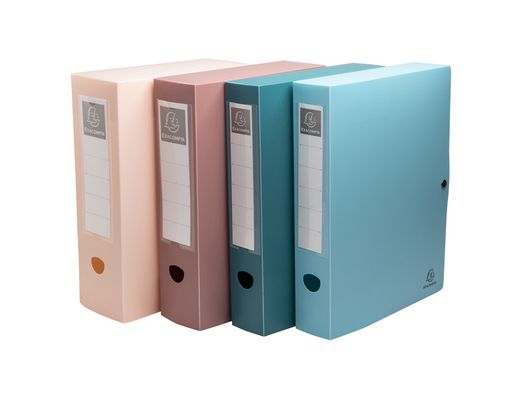 Carpeta de proyecto exacompta skandi polipropileno reciclado din A4 lomo 60mm cierre con presion colores